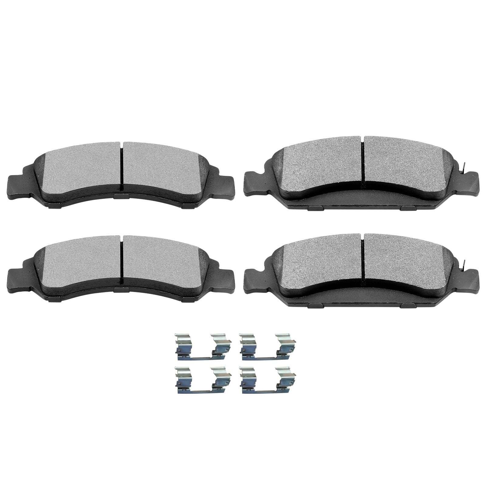 SCITOO D1363 Front Semi-Metal Brake Pads Sets Fit For Cadillac Escalade ESV/EXT,For Chevy Avalanche/Express 1500/Silverado 1500/Suburban/Tahoe,For GMC Savana 1500/Sierra 1500/Yukon XL/Yukon XL 1500