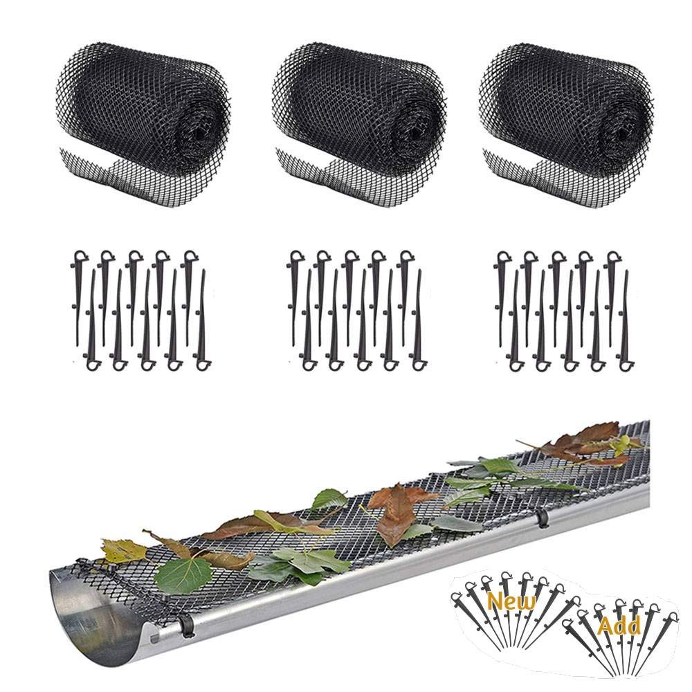 Roof Gutter Guard Mesh Plastic Pack 3 Mesh Gutter Guard Protector