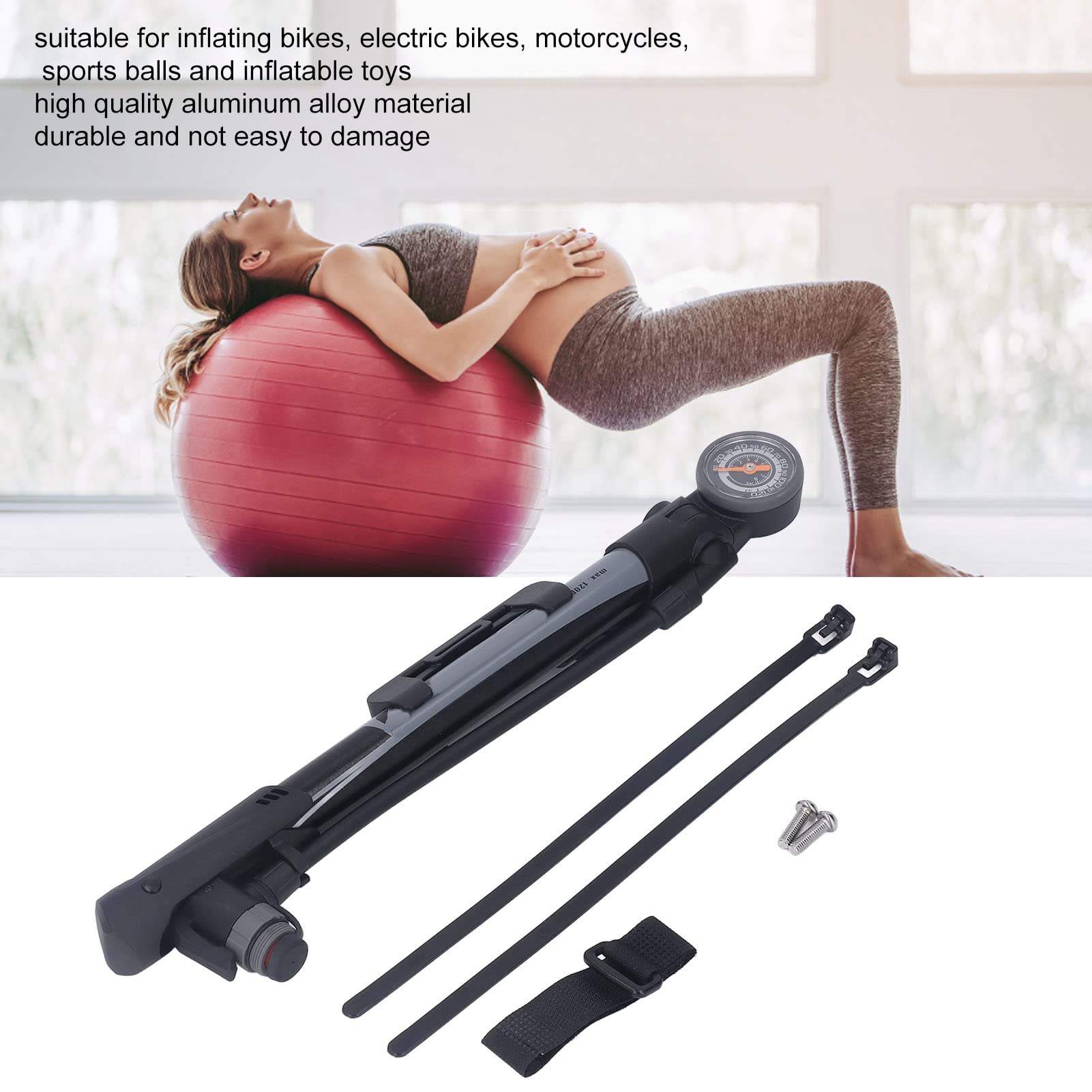 Zawory Pompki Do Opon Rowerowych Stop Aluminium Wysoka Przenośność Prawdziwa Mini Pompka Rowerowa Ze Stopu Aluminium Pompka Do Opon Rowerowych Trwała Pompka Do Opon Do Szosowych Rowerów Górskich