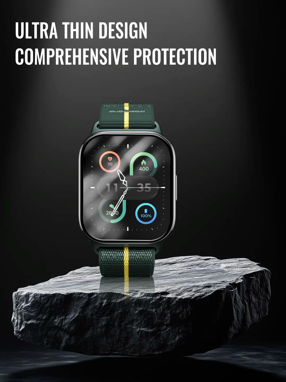Protector de pantalla para Motorola Moto Watch Fit, película suave resistente a los arañazos de alta definición, transparente HD, ajuste perfecto, sin burbujas con kit de fácil instalación