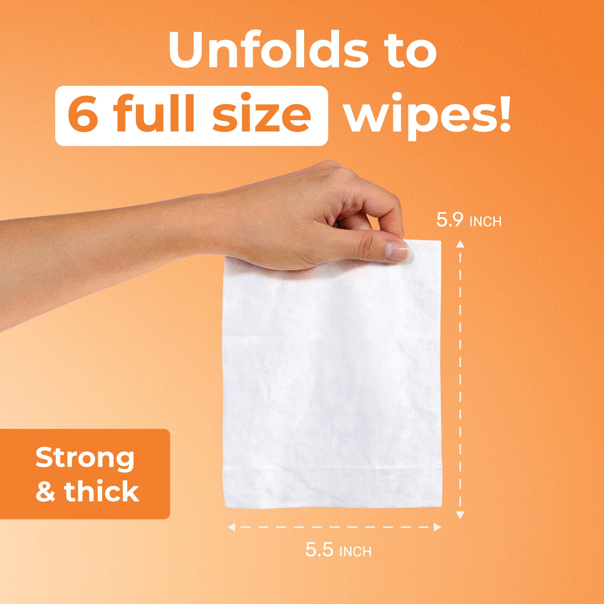 MOONIES MINEE WIPES - Wsuń je do torby - Ultra kompaktowy rozmiar opakowania - Ręczniki dla dorosłych i dzieci - Chusteczki podróżne, bezalkoholowe, bezalkoholowe, bez pepów