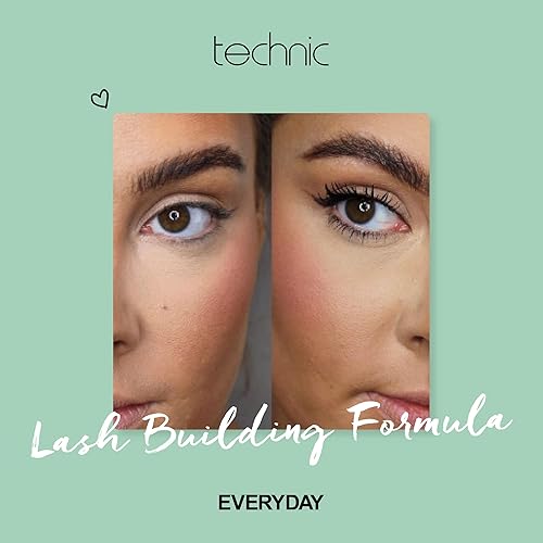 Miniatura 4 de Technic Mega Lash - Máscara resistente al agua, ultra negra, resistente al agua, resistente, fórmula de construcción de pestañas para pestañas