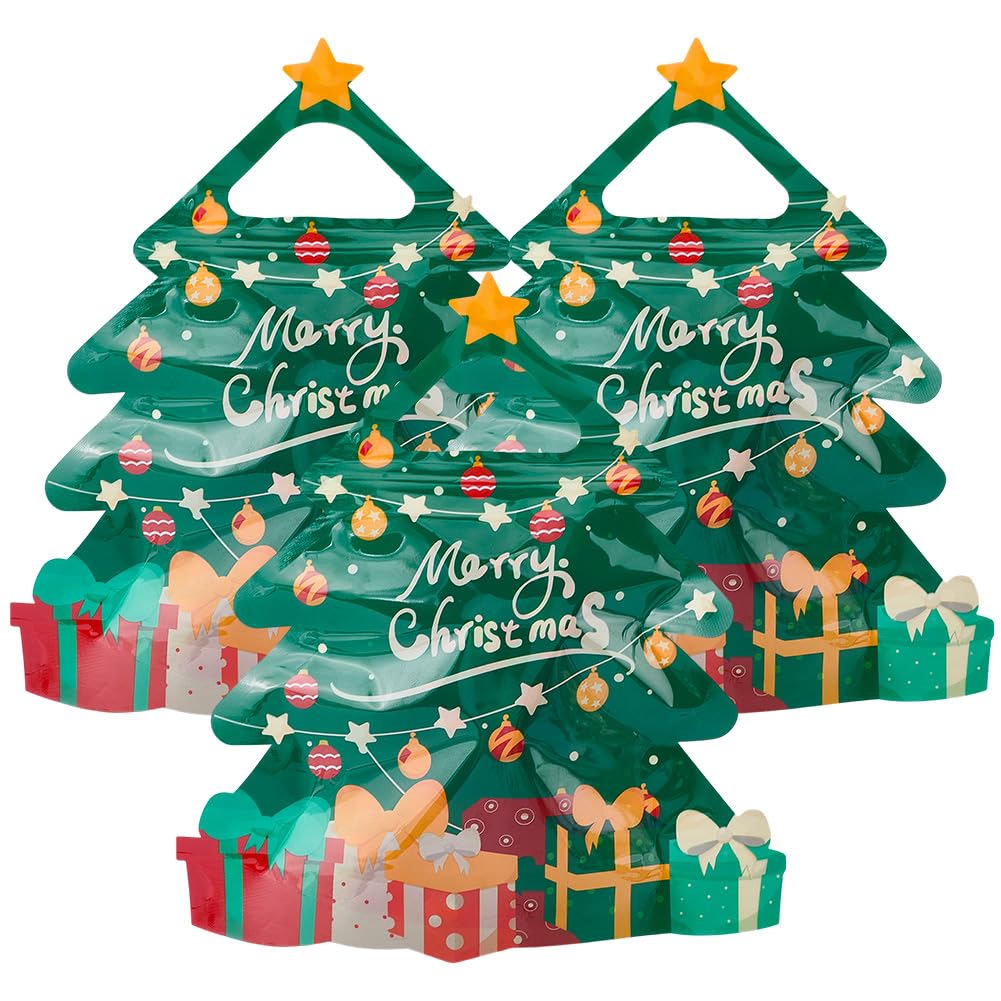 SOFPLATE 25Pcs Christmas Treat Bags with Handles Small Ziplocks Treat Bags