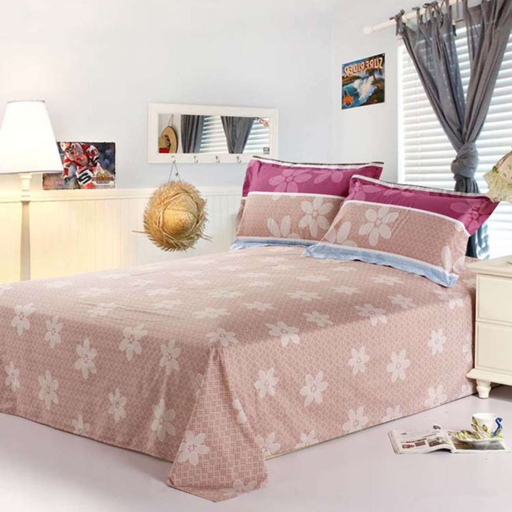 Drap plat en coton Dortoip 240x265cm pour lit simple ou double