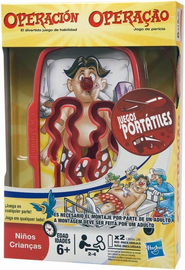 Juegos Hasbro - Operación Portatil 29189175 : Amazon.es: Juguetes y juegos