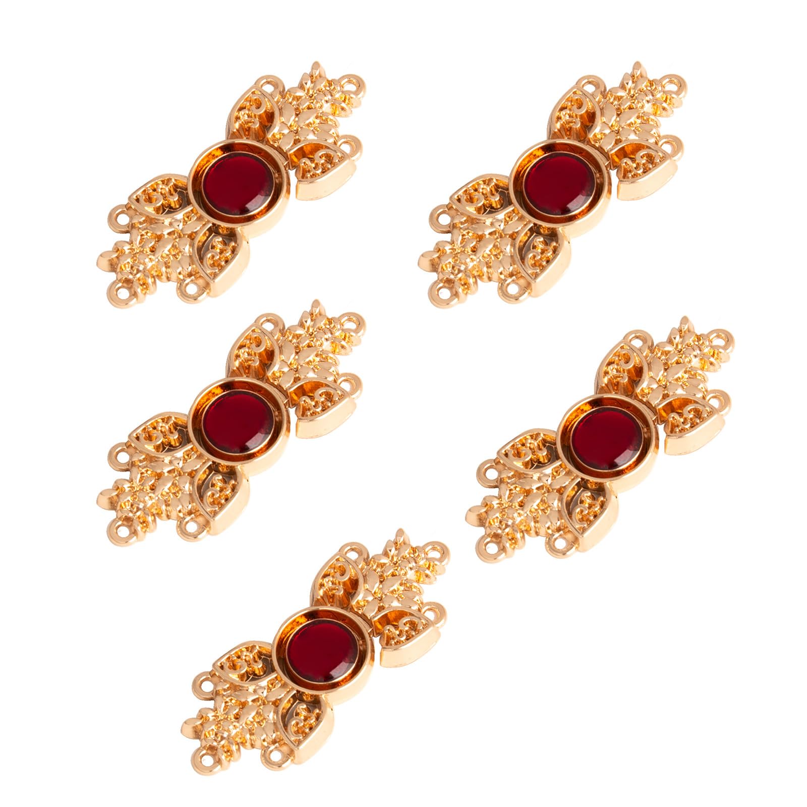 carotoe 5pcs Chinese Cheongsam Buckle Traditional Bowknot Fasteners Bowknot Buttons Handcrafts Clothing Decorations Dress Classical Metal Buckle