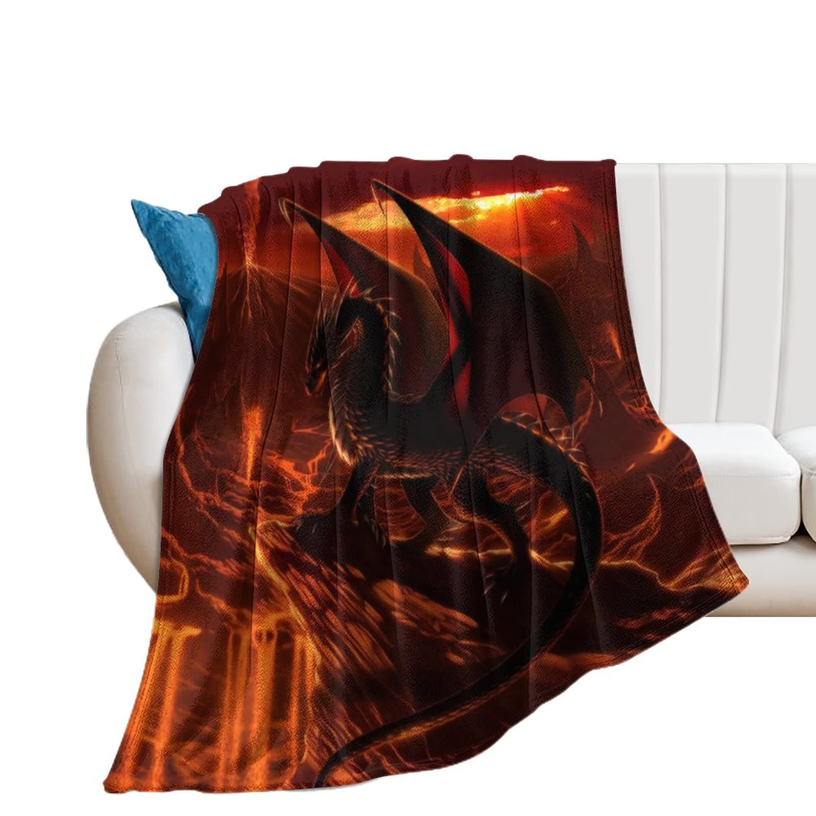 Couverture de jet de dragon pour soirée cocooning sur canapé