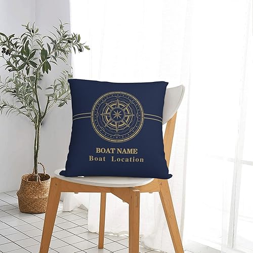 Vista 103 de Almohada lumbar de ancla náutica personalizada Funda de almohada de barco náutica Funda de almohada náutica Regalo de barco náutico, almohada