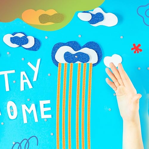 Miniatura 7 de Caydo Limpiadores de tuberías de bobina de Navidad, color amarillo dorado, tallos de felpilla de 32.8 pies, para proyectos de manualidades (6 rollos