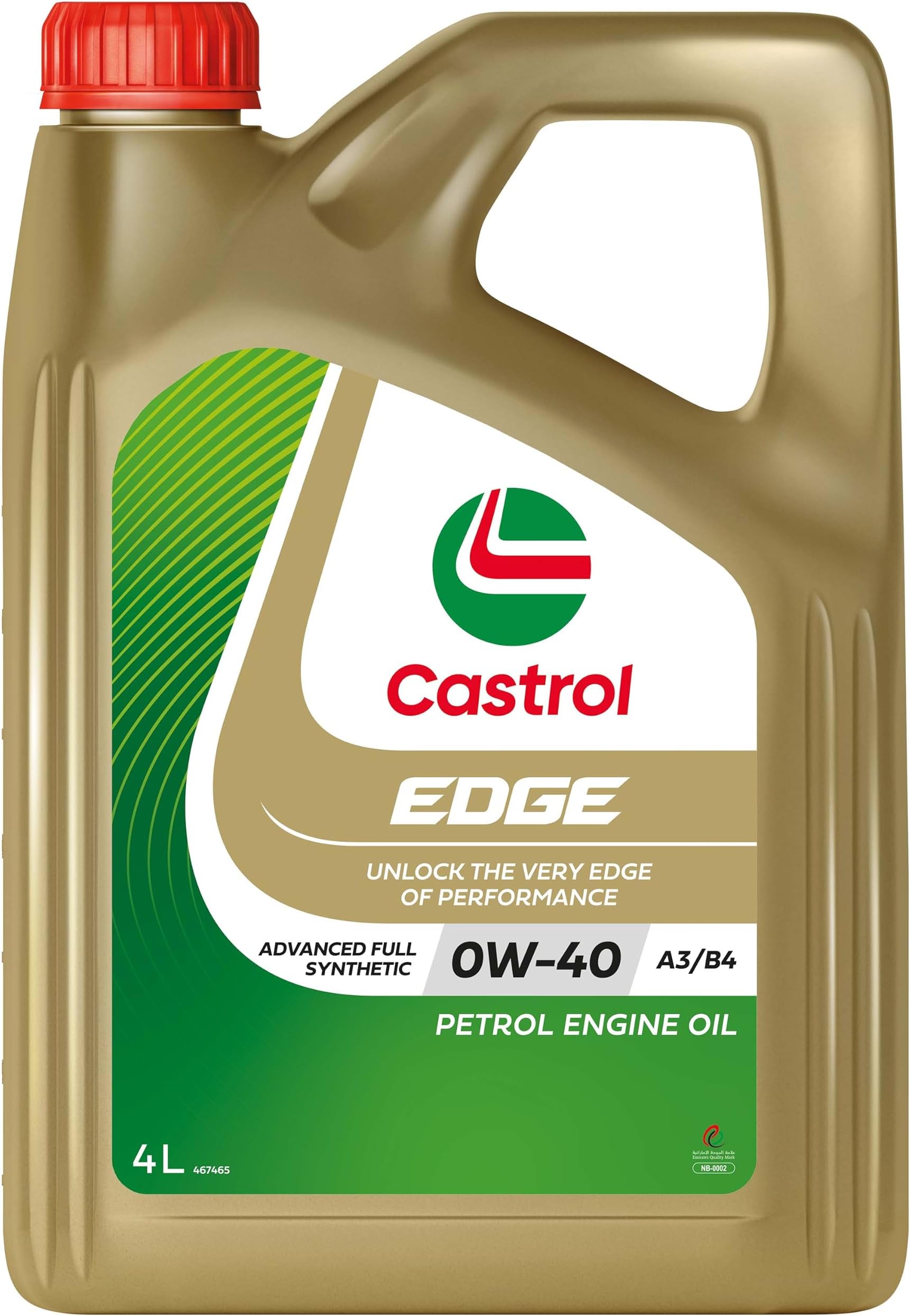Edge Car Engine Oil 0W 40 A3/B4 Full Synthetic 4 L, Clc51030188, Edge 0W-40