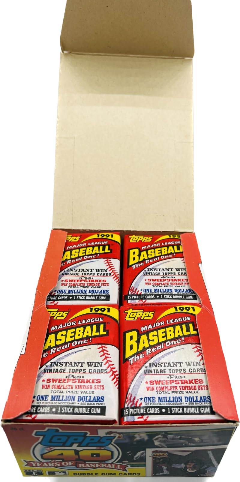Amazon.com: 1991 Topps Wax Pack 36-Count Baseball Box Chipper
