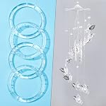 GORGECRAFT 4 Fournitures pour les piles à vent - Top Ring Transparent Top Circles avec fils élastiques pour jardin extérieur