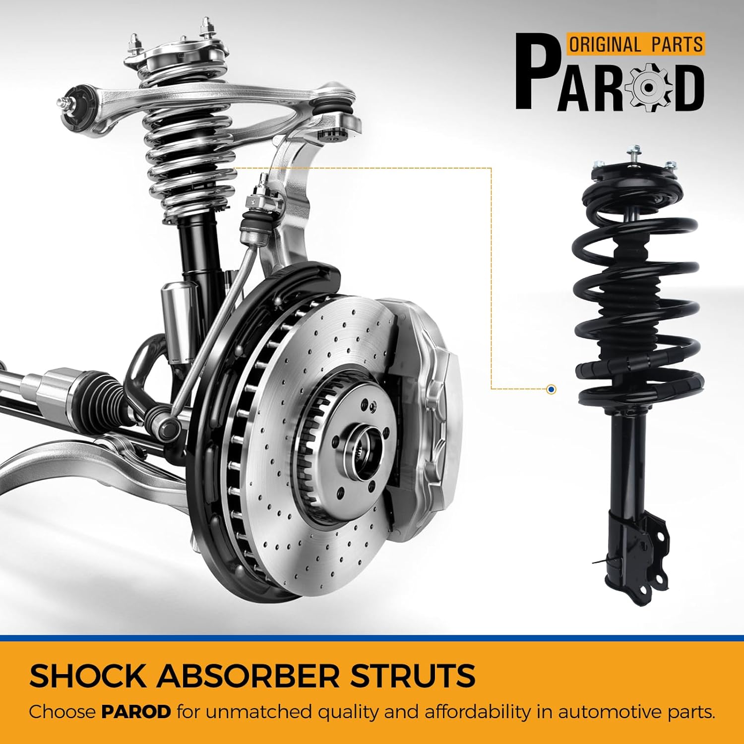 PAROD Shock Absorber Strut Fit for Nissan Sentra 2002-2006 w/Coil Spring Assembly Front 1.8L 2.5L Replace for 172106 172105 Passenger & Drive Side