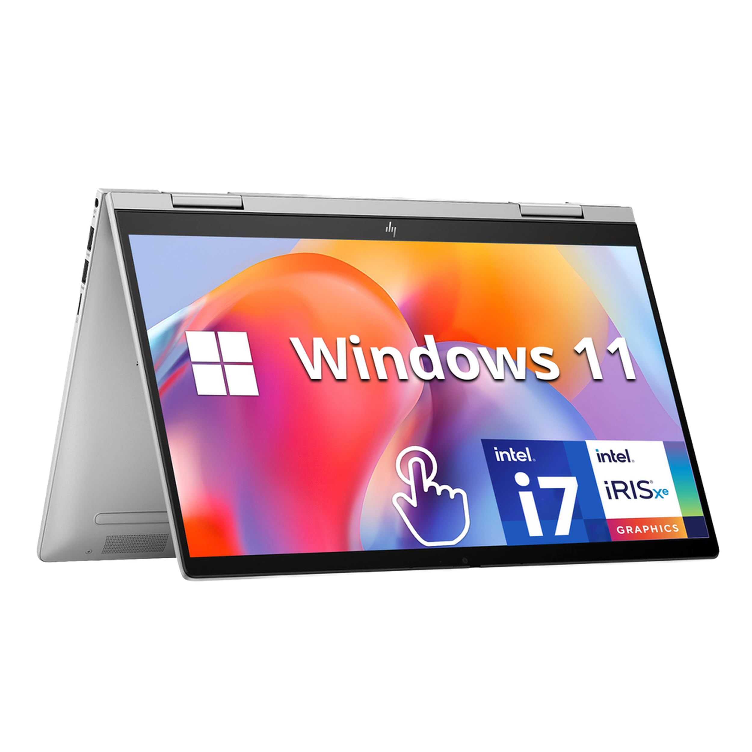 HPEnvy x360 2-in-1 14" FHD Touchscreen Laptop, Intel i7-1355U, 16GB RAM, 1TB SSD, Backlit Keyboard, 5MP Camera, Fingerprint Reader, Wi-Fi 6E, Win 11, Silver