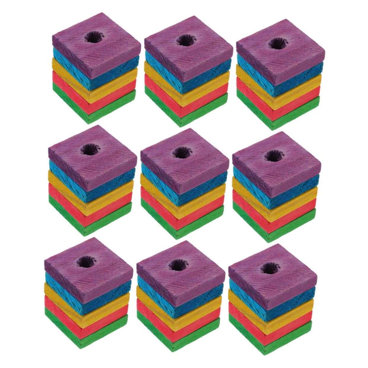 BESPORTBLE 250piezas Juguetes De Madera para Pájaros Bloques De Madera para Morder y Triturar El Periquitos y Juguetes De Entretenimiento para Aves Pequeñas
