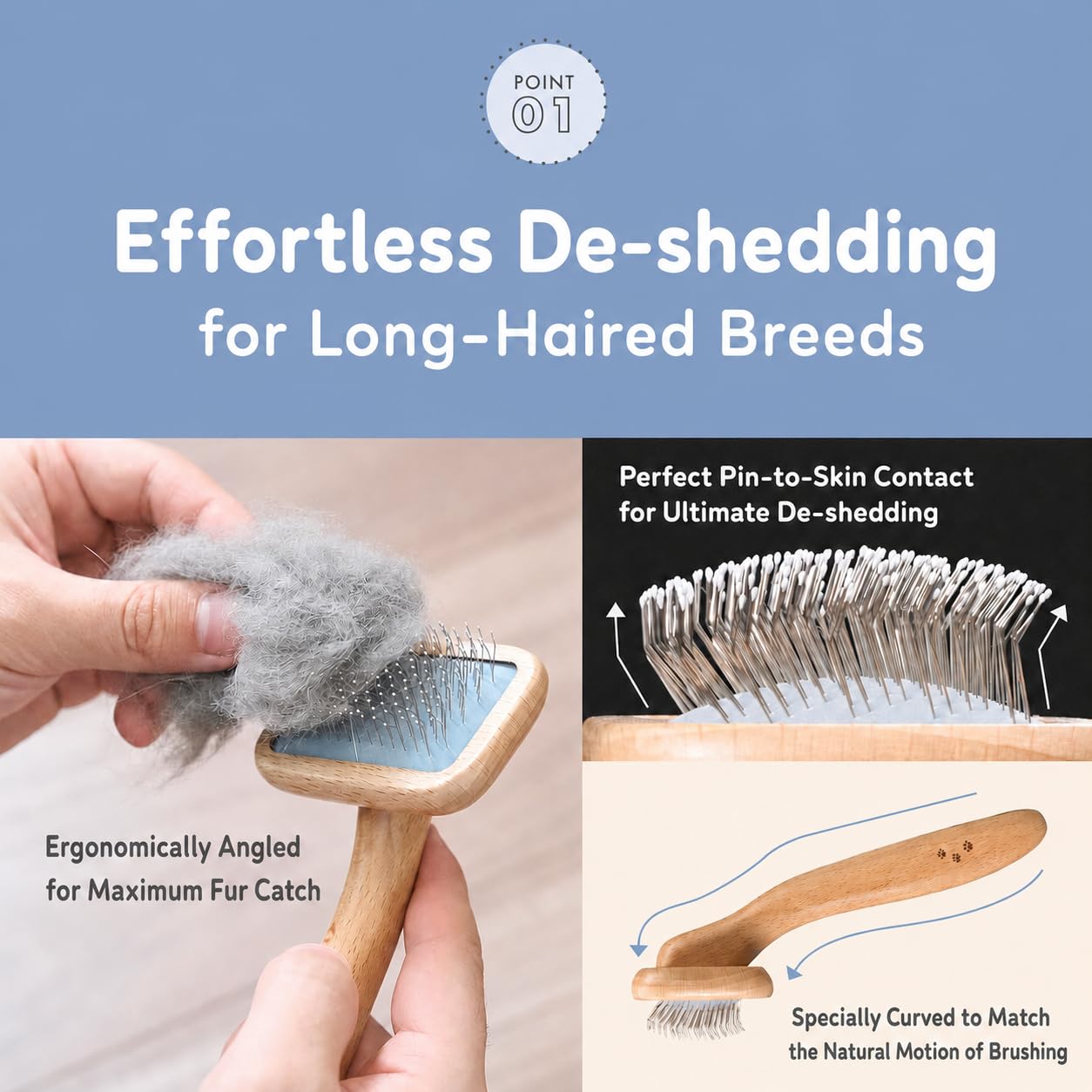 Cat Slicker Brush for Silky Coats