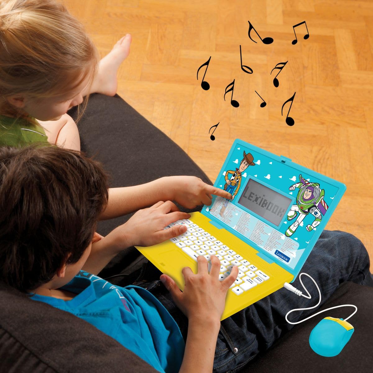 Lexibook, Toy Story Computadora Educativa, JC601TSi1LXB | Inglés/Francés, 164 actividades, Matemáticas, Juegos de lógica, Modo de música, Pantalla LCD