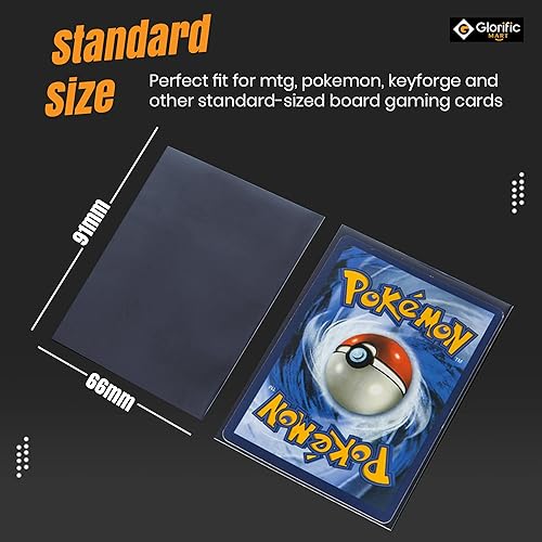 Miniatura 2 de Fundas protectoras para tarjetas de 500 centavos, fundas protectoras para tarjetas, ajuste exacto, fundas transparentes para cartas Pokémon y MTG,