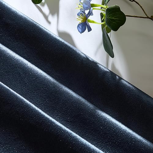 Miniatura 4 de GIGIZAZA - Juego de 2 fundas de almohada decorativas para sofá, fundas de almohada cuadradas azules de 22 x 22 pulgadas, de terciopelo