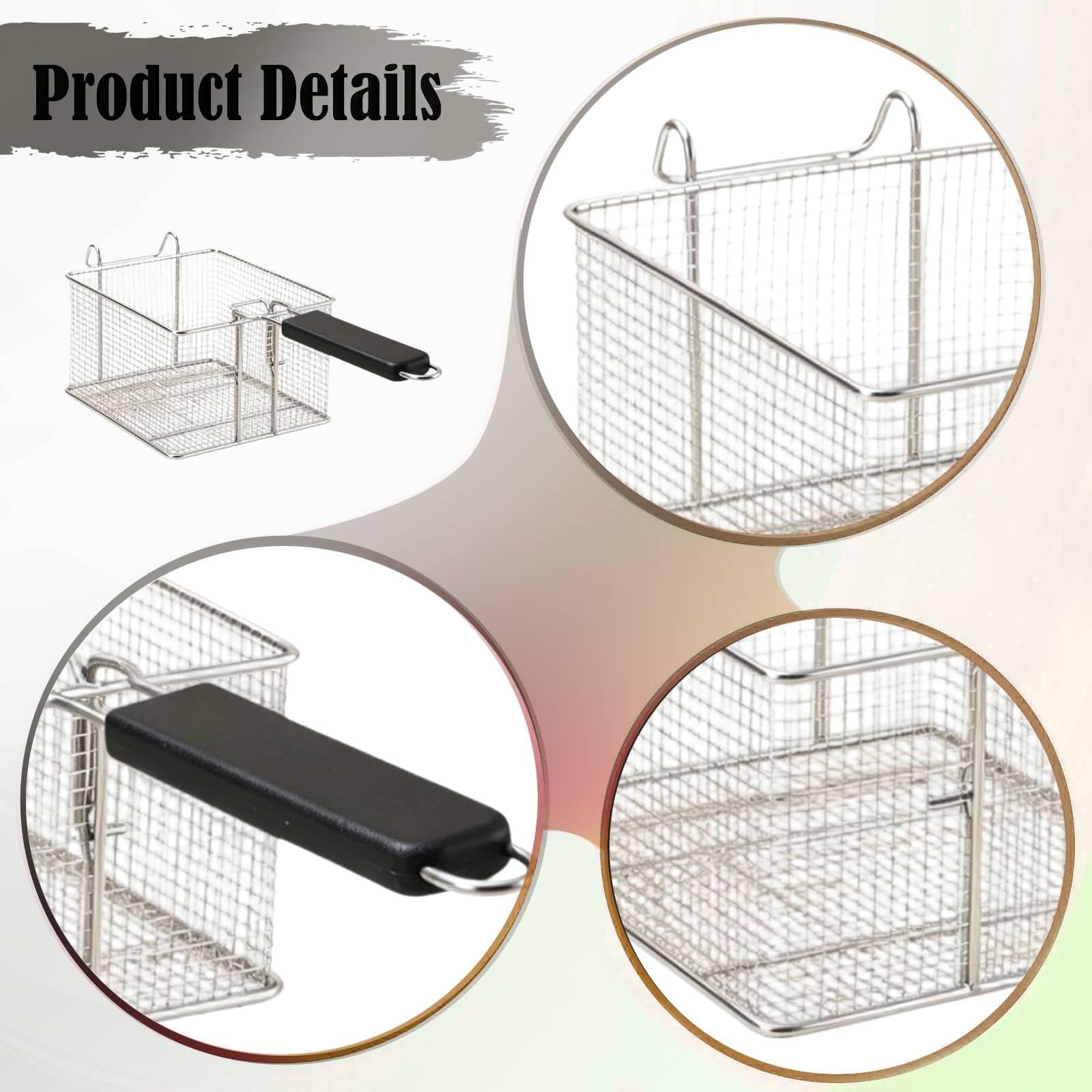 Panier à Friture Portable et Robuste pour La Maison, Les Barbecues et Les Fêtes, M