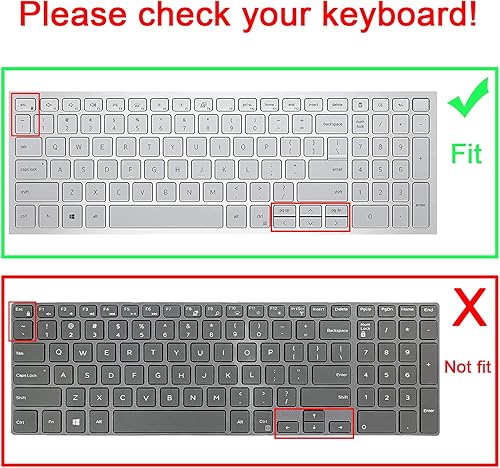 Miniatura 2 de SANFULIN - Funda para teclado para Dell Inspiron 15 5501 5502 5505 5508 5508 5584 5590 5593 5598 156 e Inspiron 15 7000 7590 7591 77777 7506 7706