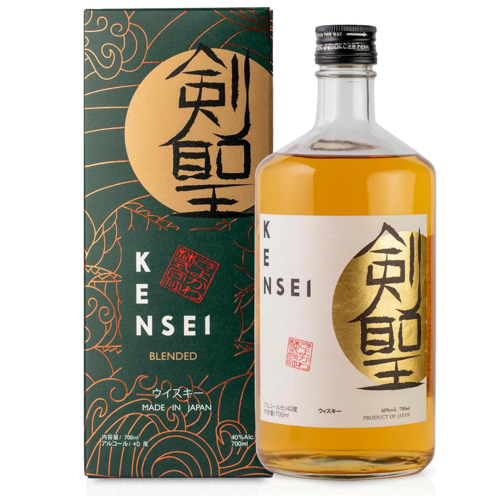 Kiyokawa Japanese Whisky & Spirit (Kensei Blended (40% ABV