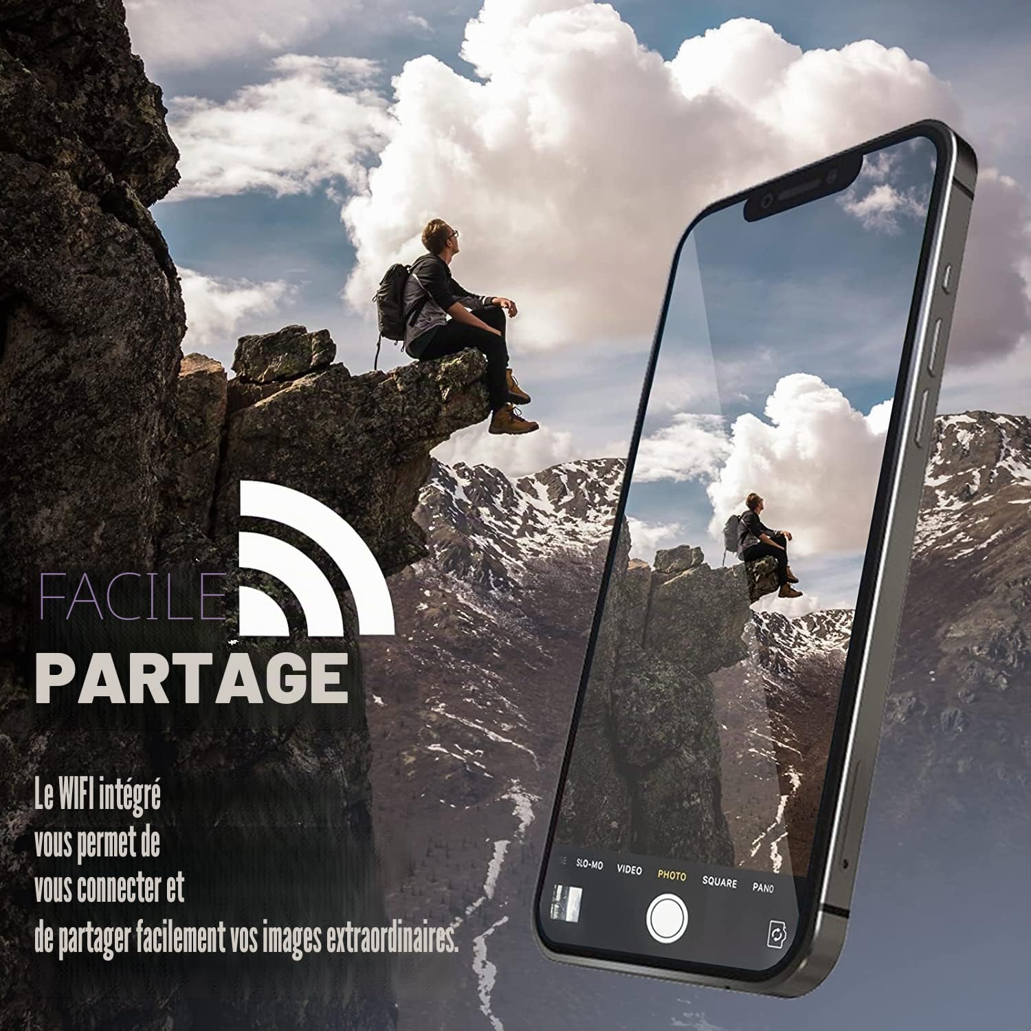 icefox Action Cam 4K Ultra HD 20MP Caméra sous-Marine étanche 40 m 170 degrés Ultra Grand Angle WiFi stabilisation Glace avec Double Batterie 1350 mAh Gris foncé