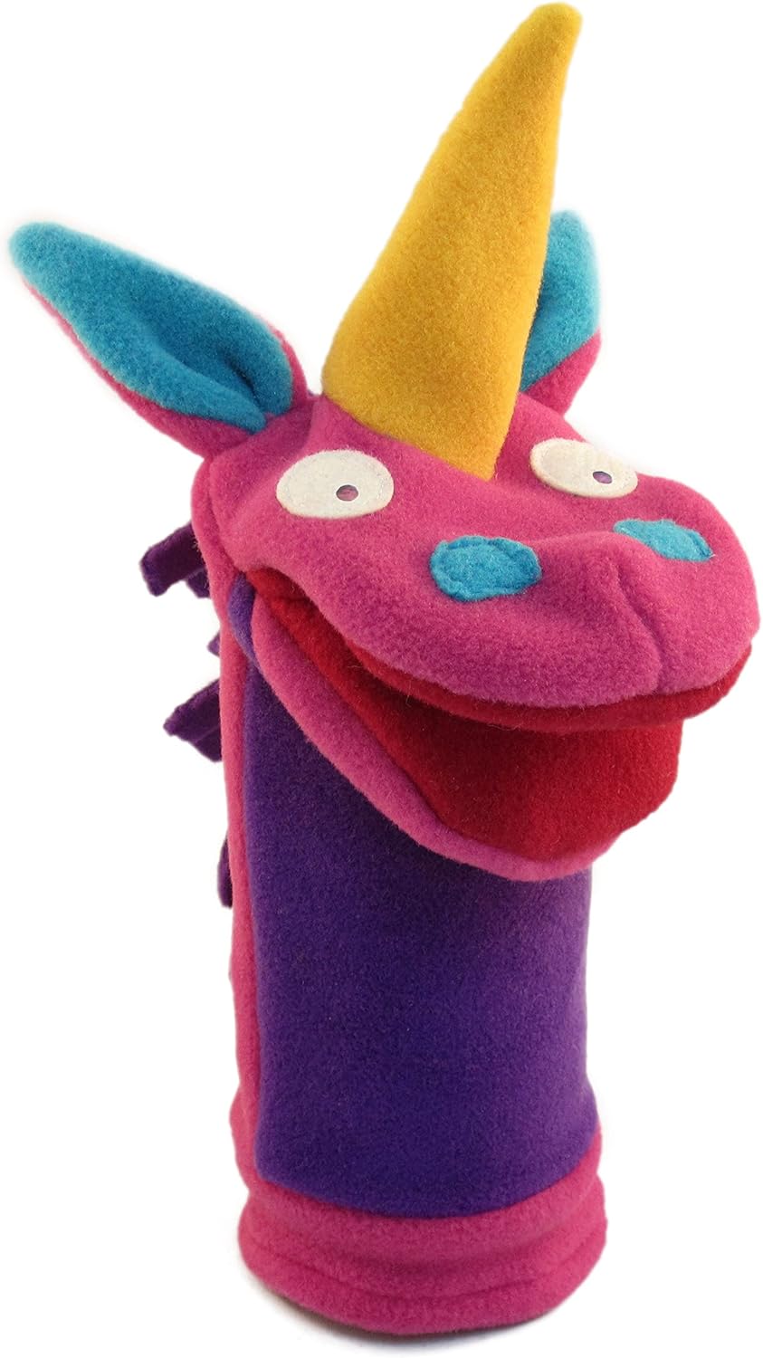 Cate & Levi - Fleece Hand Puppet - Handmade in Canada - Great for Storytelling (Unicorn)