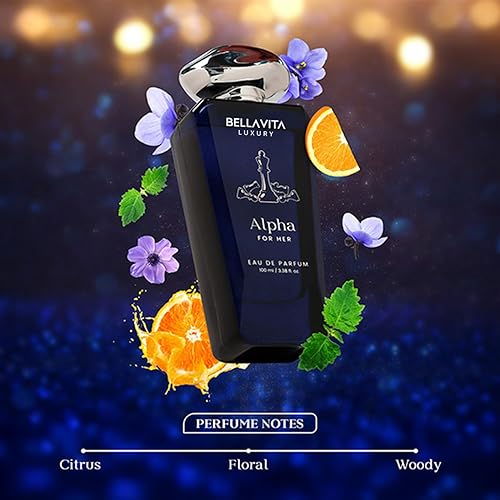 Miniatura 2 de BELLAVITA Luxury Mood Collection - Perfume ALPHA para mujer, 3.4 fl oz, tecnología inspirada en feromonas, fragancia de larga duración, notas de