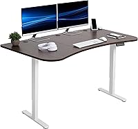 Vista 28 de VIVO DESK-KIT-E2B1B - Escritorio eléctrico de pie con motor doble, ajuste de altura de memoria, serie E2B, marco negro superior negro, DESK-KIT-E2B1B