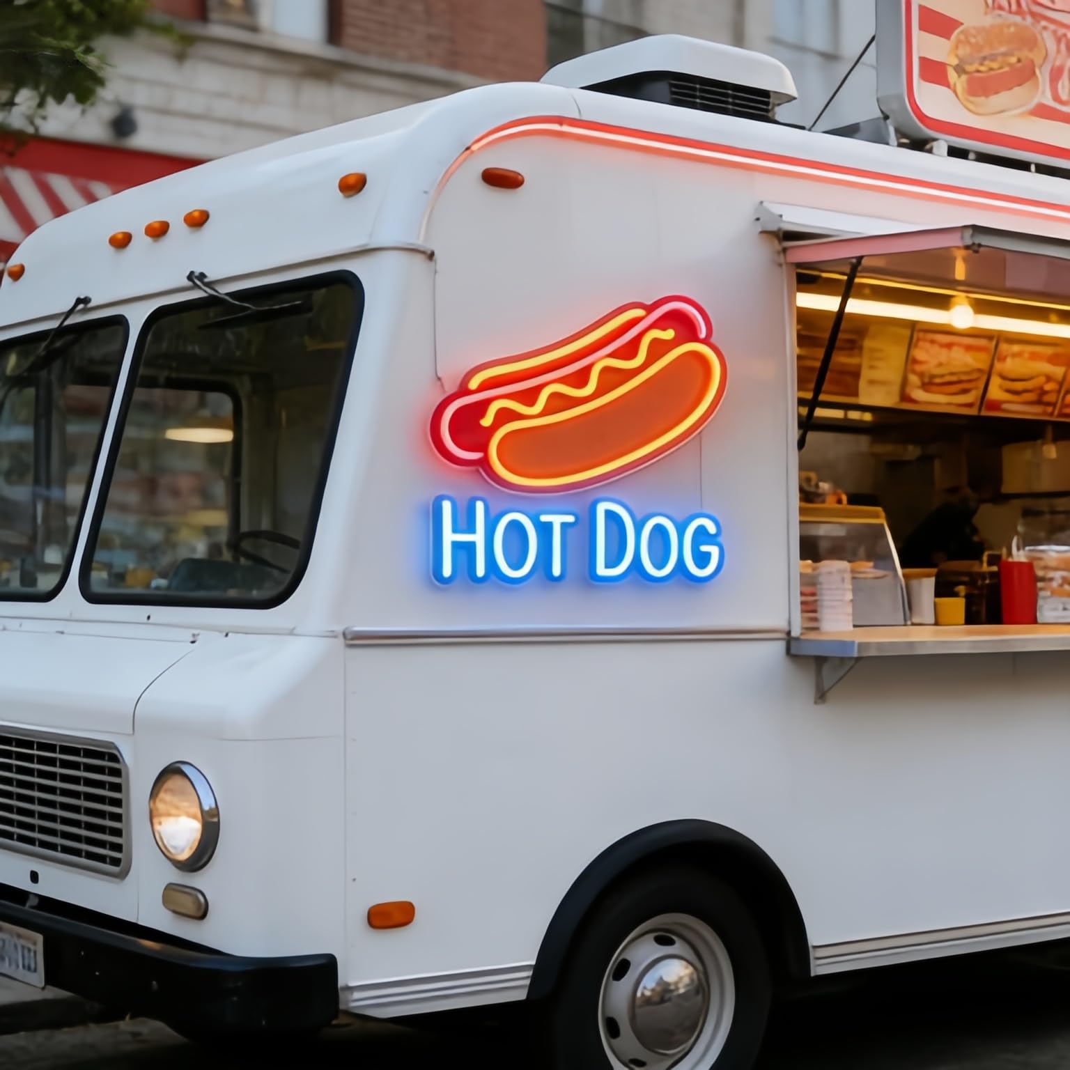 Hot Dog Neon Shield Fast Food LED Neon Luci LED Street Food Hot Dog Decorazione da parete