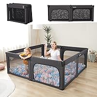 Vista 11 de Doradotey - Corralito para bebés, plegable, con forma y tamaño ajustable, gran centro de juegos, corralitos de juego para bebés, patio