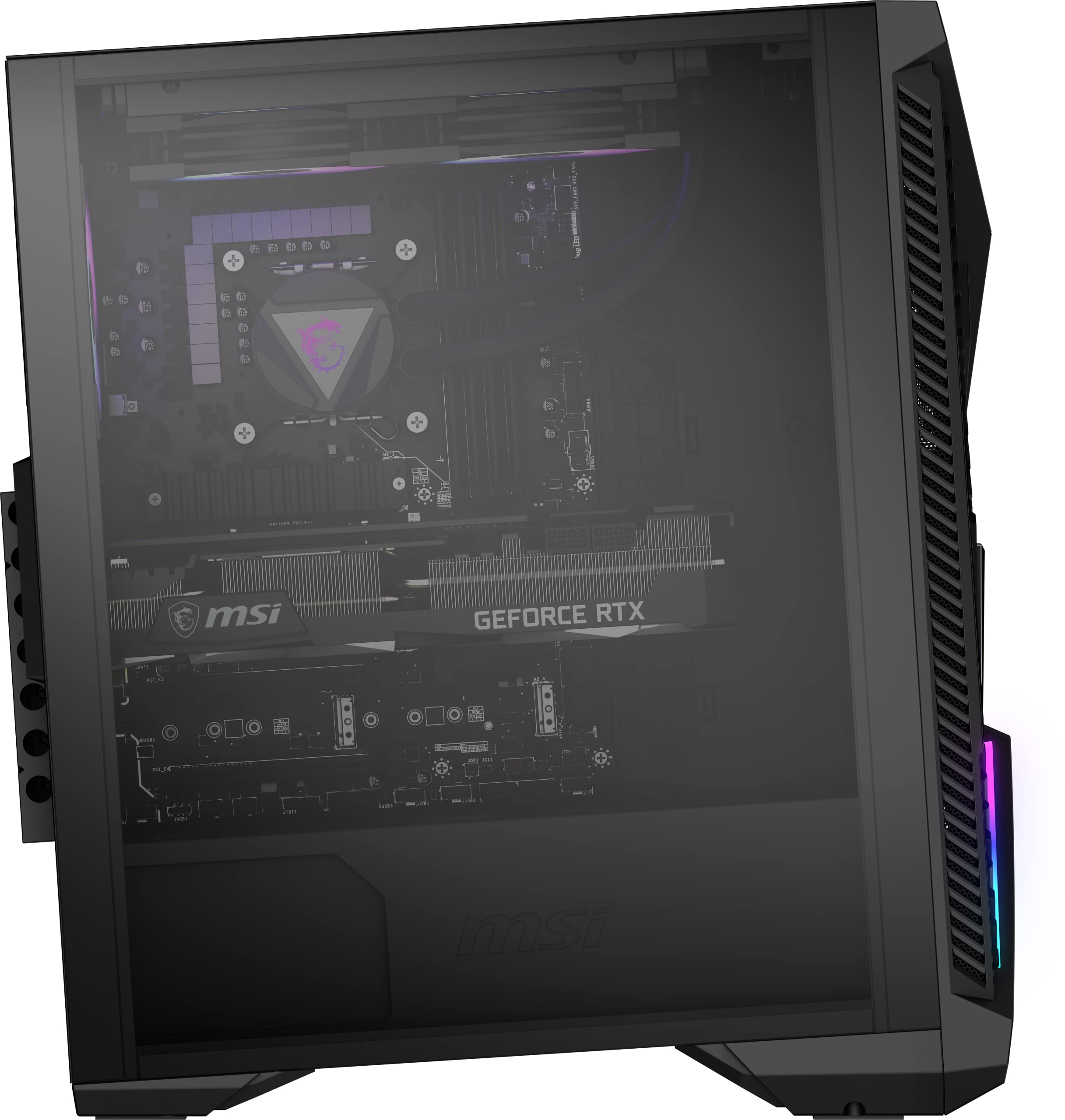 MSI MPG Infinite X2 13FNUE-086ES PC Gaming, procesor Intel Core i7-13700 KF, procesor graficzny RTX4070 VENTUS 2X 12G, 16 GB DDR5 RAM, 2 TB PCIe 4.0 NVMe SSD, AIO LiquidCooler, 850 W ATX 80PLUSGOLD,