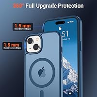 Vista 1252 de SUPFINE Funda magnética para iPhone 11 (compatible con MagSafe) (protección contra caídas de grado militar), translúcida mate a prueba de golpes