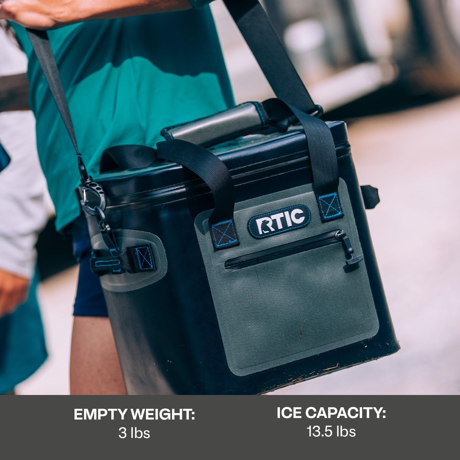 RTIC Ultra-Tough Soft Cooler 20 Can, Insulated Bag Portable Ice Chest Box for Lunch, Beach, Drink, Beverage, Travel, Camping, Picnic, Car, Trips, Floating Cooler Leak-Proof with Zipper