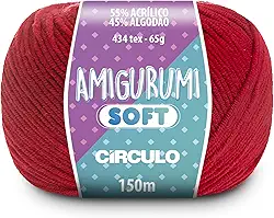 Linha Amigurumi Soft - Circulo - croche e trico (3588-Batom)