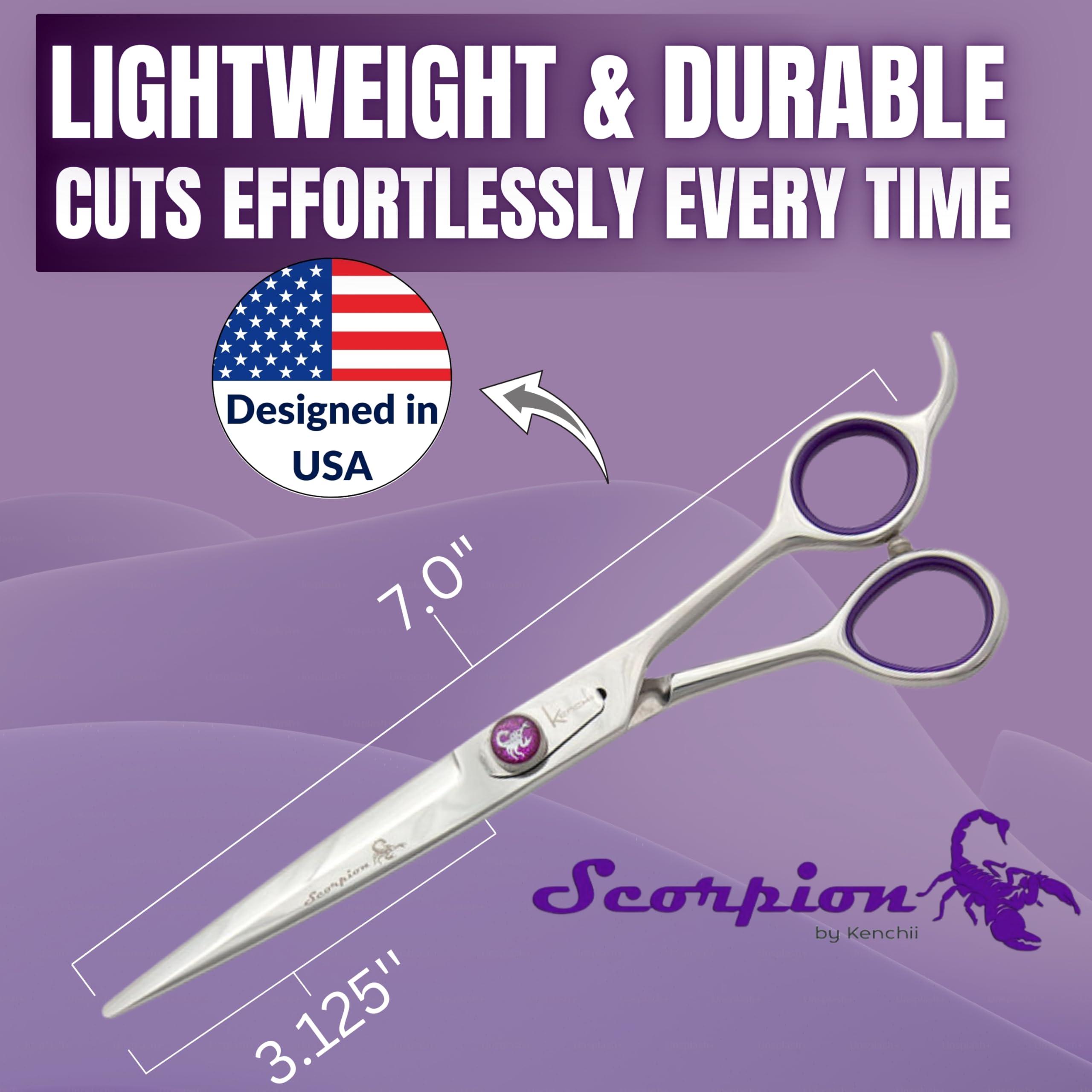 【Ｋｅｎｃｈｉｉ】ストレートシザー７インチ Amazon.com: Kenchii Scorpion Dog Grooming Scissors, 7 Inch