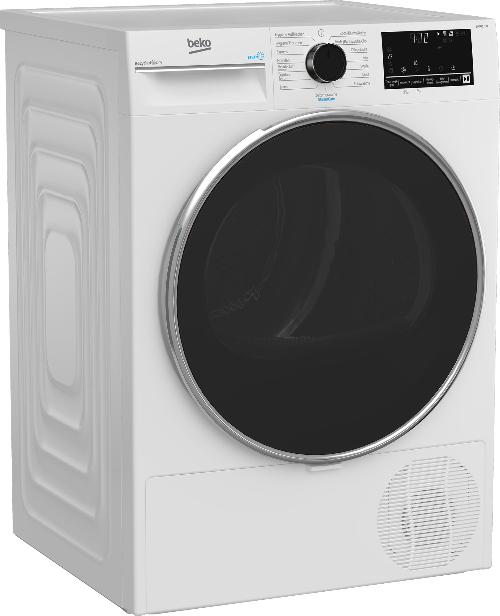 Beko B3TSW48C9ZW Wäschetrockner, 8 kg, Frontlader Kondenstrockner, 15 Programme, Sensortrocknung, Säulenfähig, Aquawave Schontrommel, Weiß