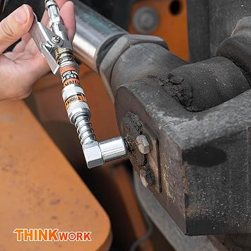 THINKWORK Grease Gun Coupler Set with 90 Grease Coupler Adaptor