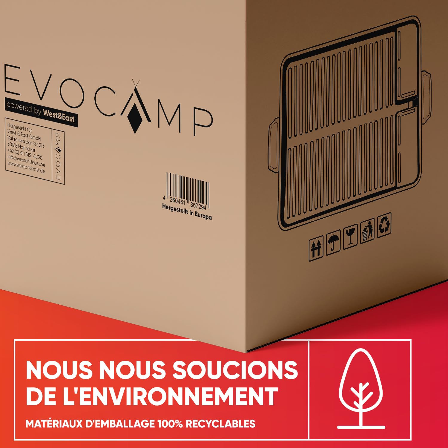 Plaque de gril Réhausse pour réchaud à gaz, poêle grill antiadhésive pour réchaud de camping, Plancha pour BBQ, camping et barbecue à gaz, accessoires pour réchaud de camping, réhausse de gril