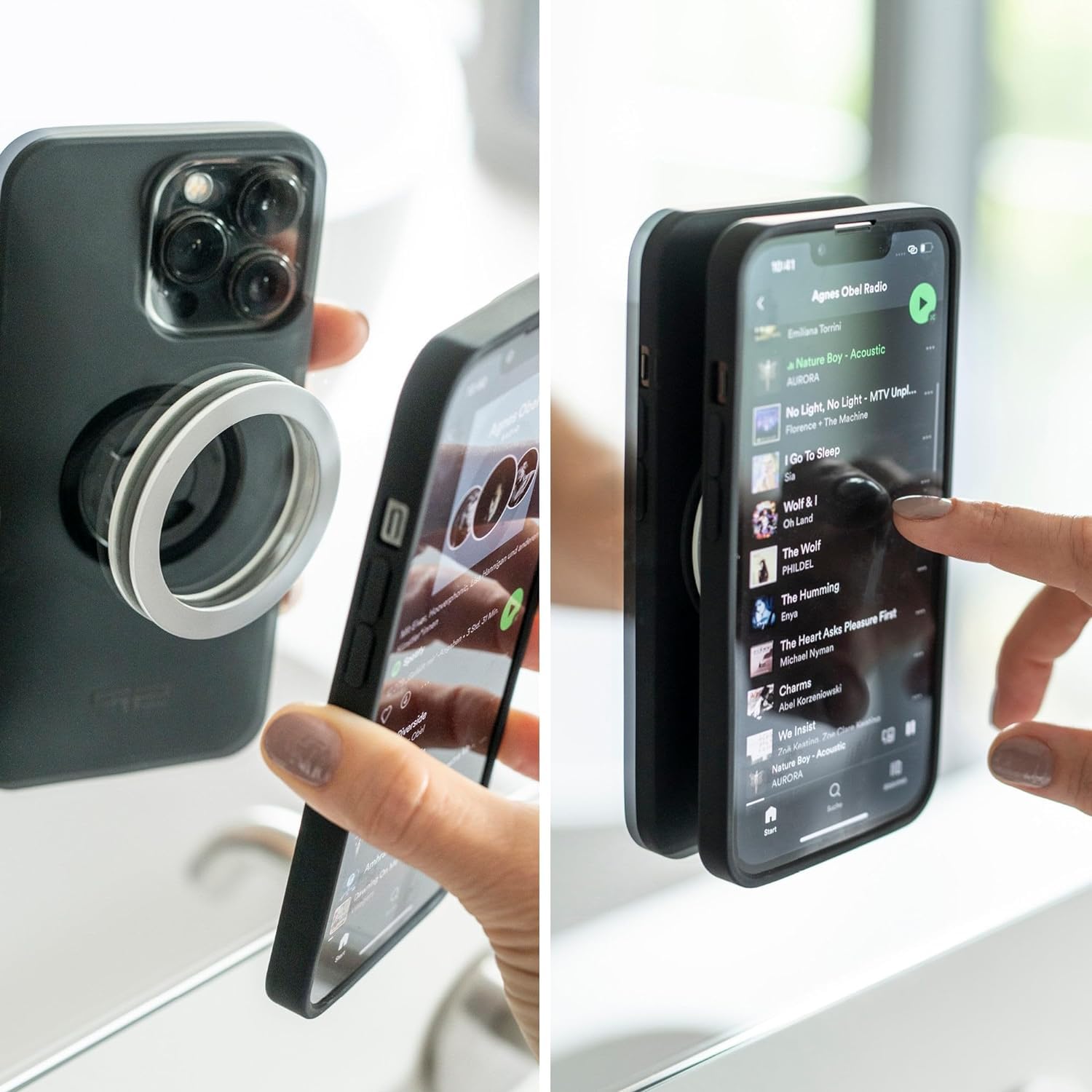 SP CONNECT Micro Stem Bundle | SPC+ | pour iPhone 14 Pro Max | Support de téléphone Portable pour Guidon de vélo | Support de Smartphone | Support de téléphone Portable