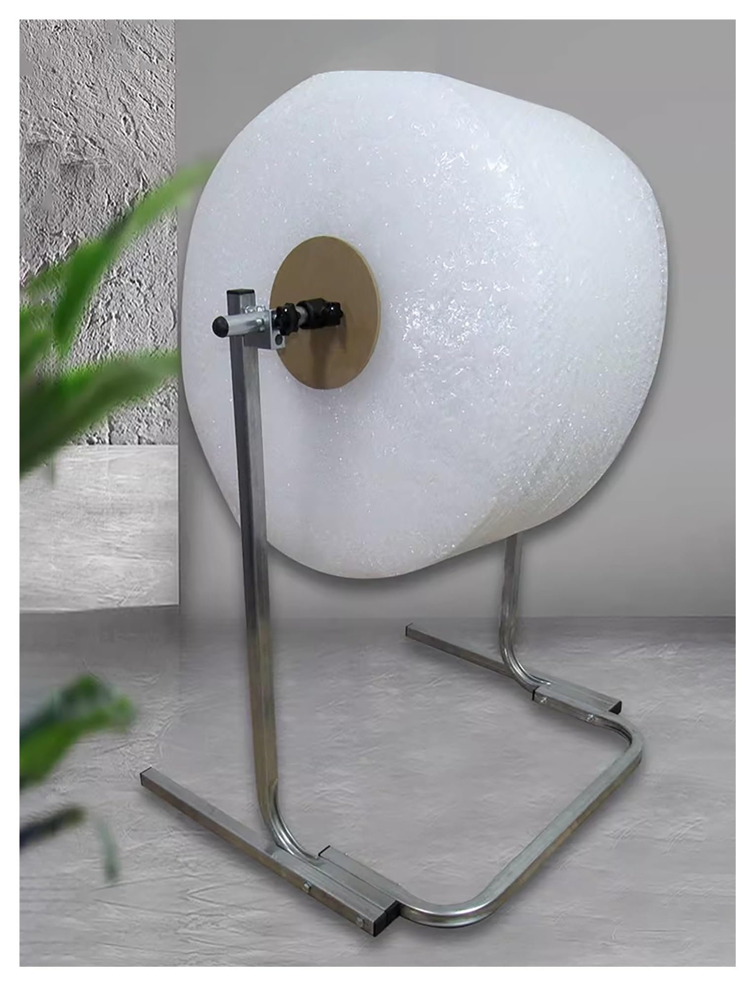 Support distributeur de film à bulles robuste, support de rouleau sur pied en acier galvanisé pour entrepôt commercial et station d'emballage d'expédition (Largeur jusqu'à 100 cm)