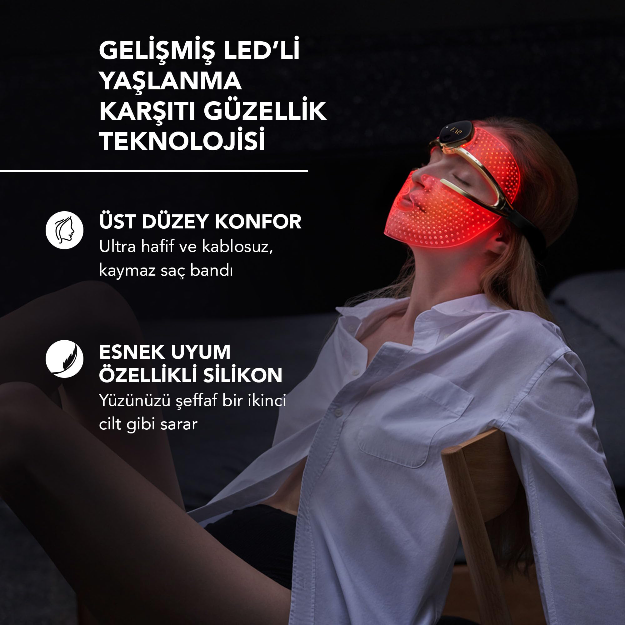 FAQ 202 Kablosuz Yüz Maskesi ve FAQ 200 Seyahat Çantası – Cilt Bakımı İçin 8 Işık Ayarı – Noktasal Tedavi ve Yüz Bakımı İçin 600 Işık Noktası – Hafif, Dayanıklı ve Seyahate Uygun Set
