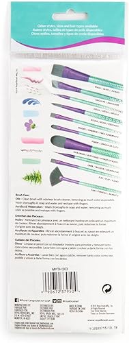 Miniatura 9 de Royal & Langnickel Mythos, 7 piezas Mermaid 203 variedad de pinceles para manualidades para todos los soportes de pintura, incluye pinceles