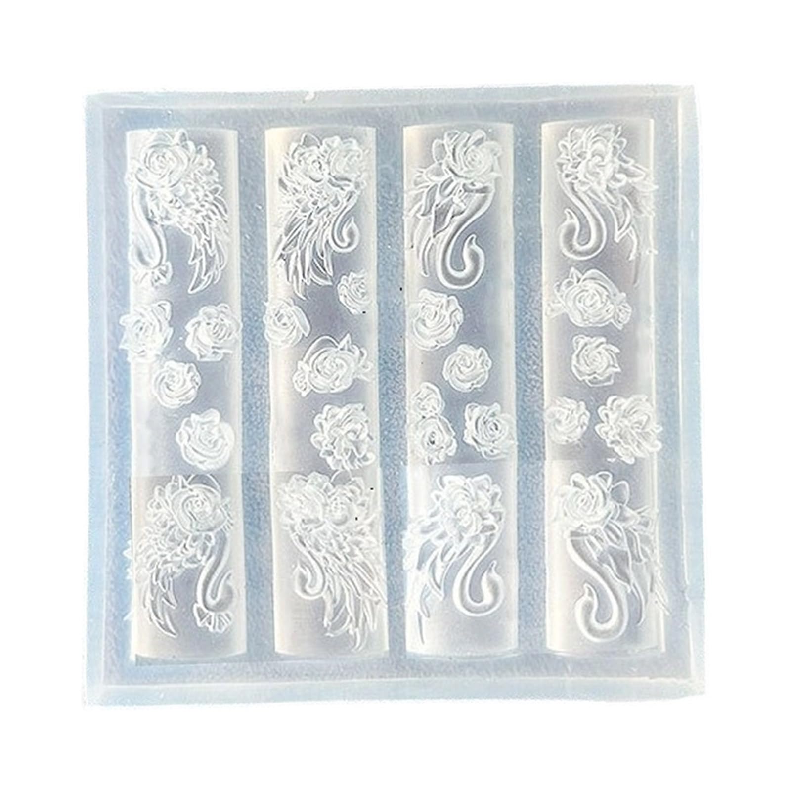 Lerpwige Nails Decors Silicone Mold Stamping Templates Molds Carving Enthusiasts Nail Art Silicone