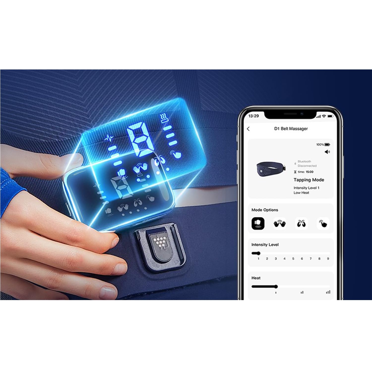 Massagegürtel Hüftgürtel Wärmegürtel Vibrationsbehandlung Vibrationsgürtel Vibrationsmassage Heizgürtel Lendengürtel Wärmegürtel zur Schmerzbehandlung Kabellos mit Akku