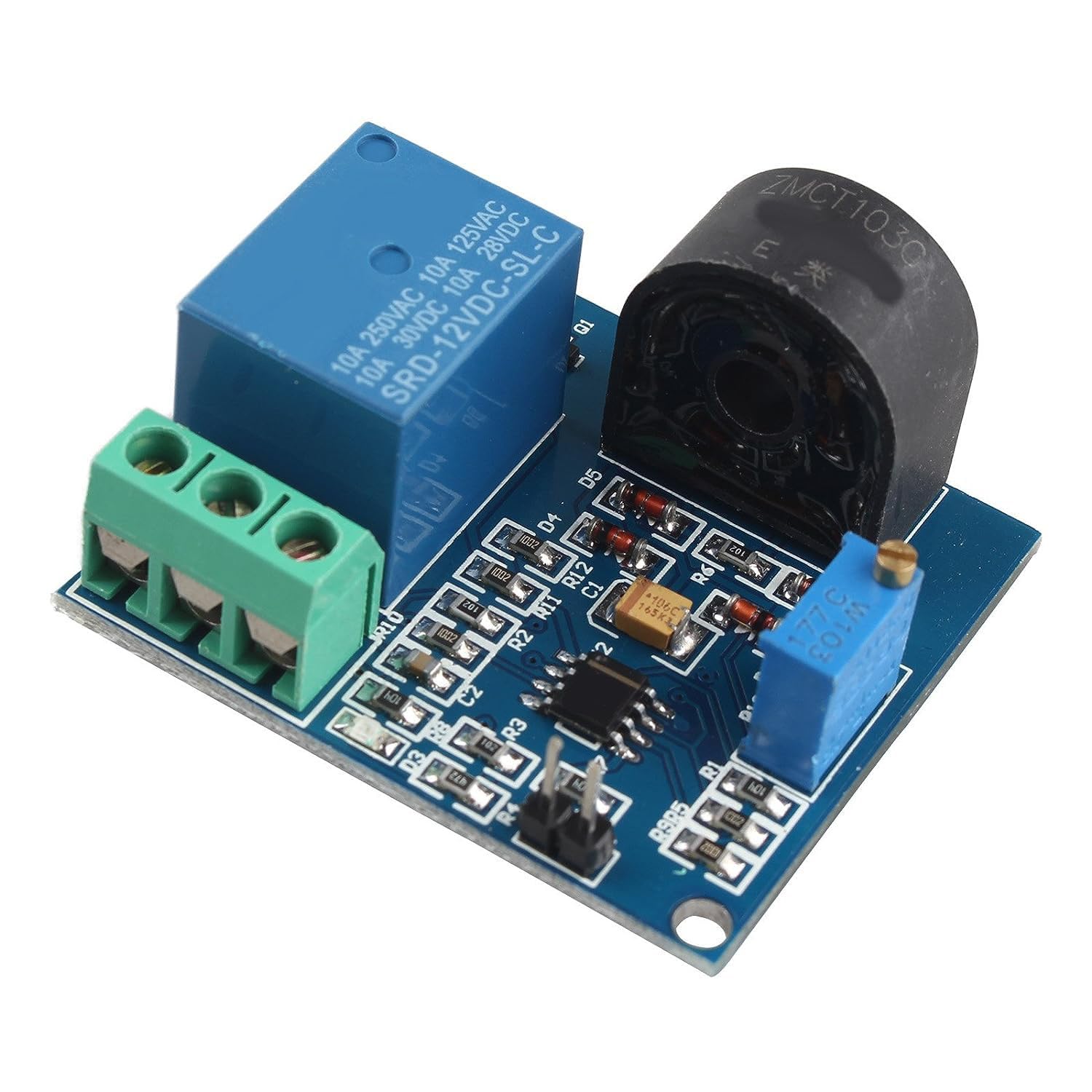 DollaTek Relaismodule stroomdetector AC 12 V 5 A 2 stuks instelbare