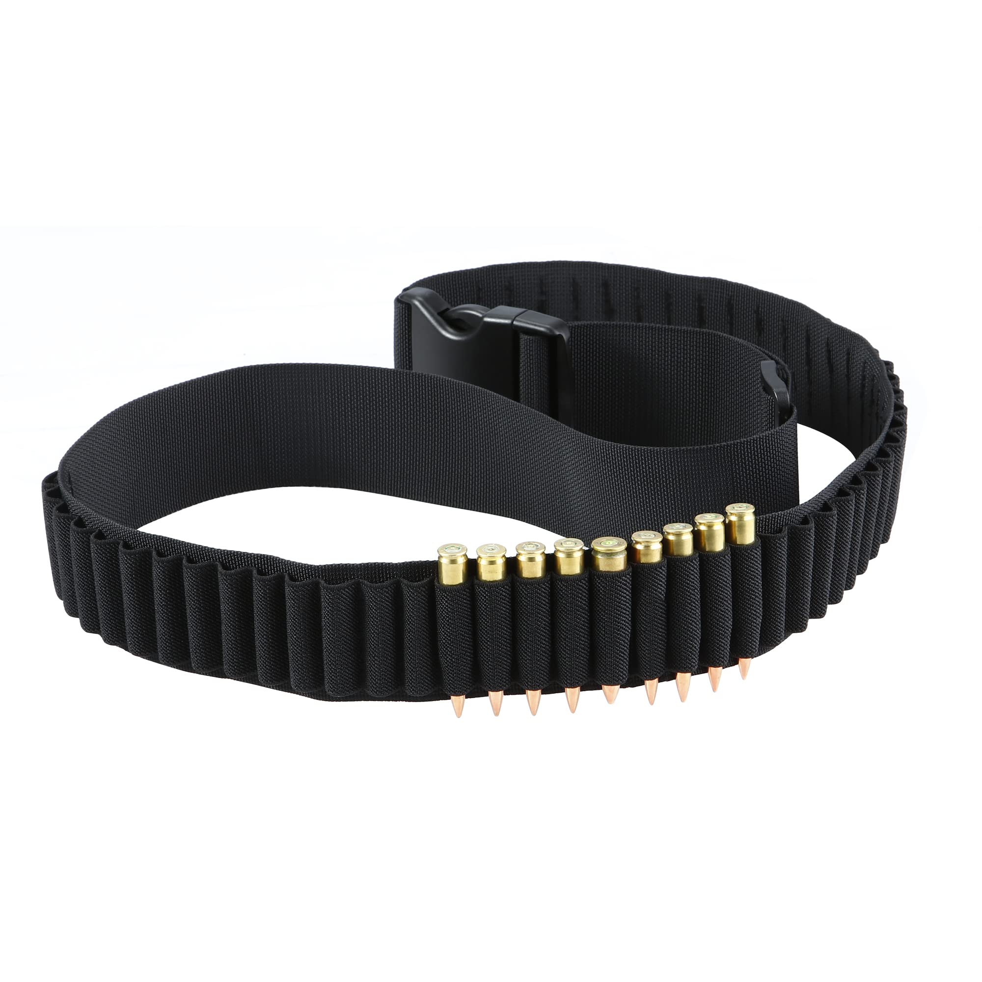 50 Rounds 556/762 Ammo Shell Holder Belt for 308 Cal. 30-30 30-06 .762 AK Shell Bandolier Cartridge Belt Carrier