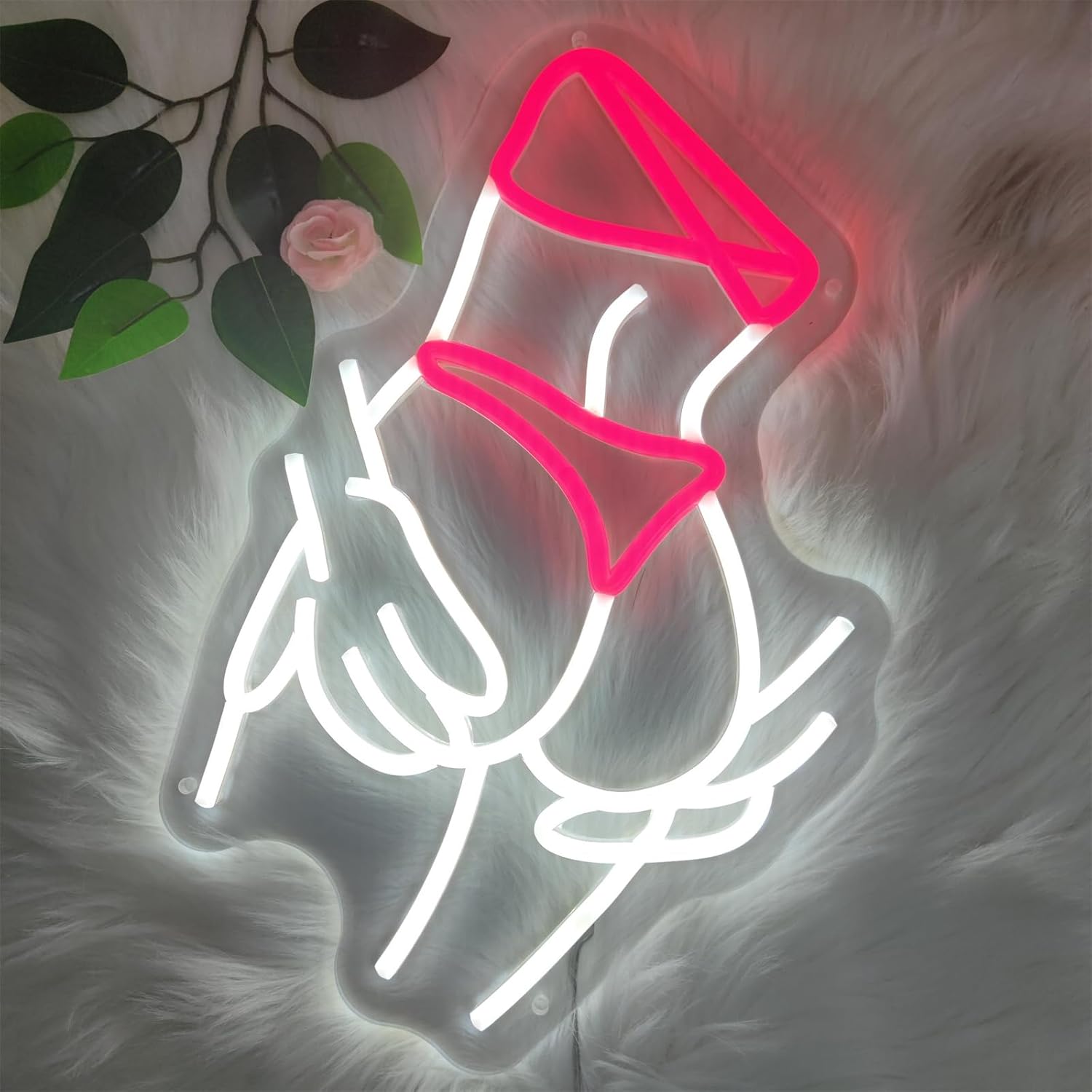 Neon Sign Lady Back Neon Sign for Wall Decor,Led Signs,Sexy Lady Decoration Neon Lights for Party Family Wall Decor Cute Woman Neon Signs Gift Engagement Birthday Wedding Party,SIGNVIA,Size:39 * 26cm