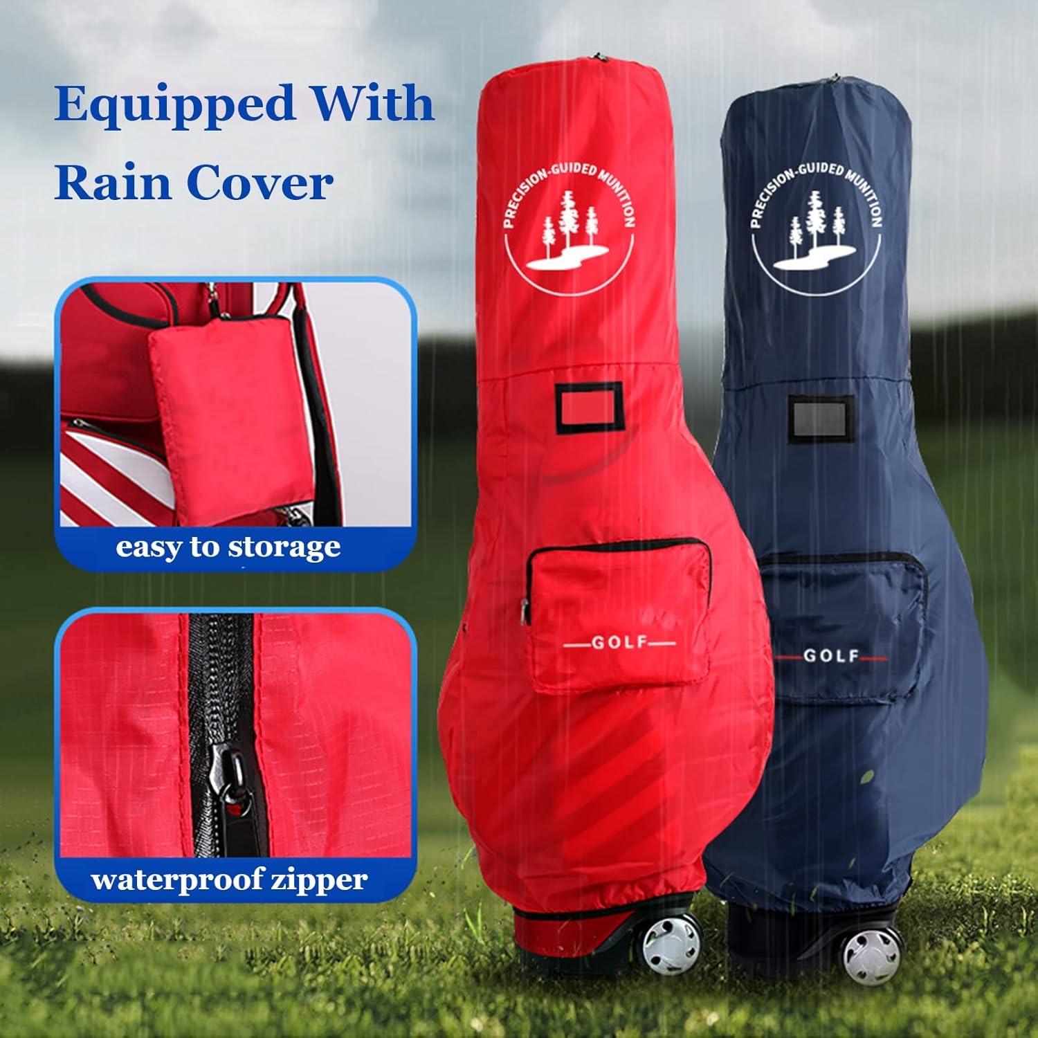 chyaidach Golf Travel Bag for Men with Wheels Lock Rain Cover Easy to Carry Durable Pitch Golf Bags Ideal for Golf Course & Travel, Wear-Resistant Golf Accessories (Color : Dark Blue) : Sports & Outdoors